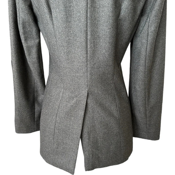 BANANA REPUBLIC Italian Wool Cashmere Double Breasted Coat Gray Lightweight 2 - Picture 9 of 15